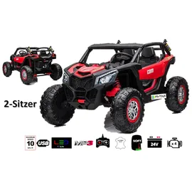 ES-Toys Com 18 Elektro Kinderauto 2-Sitzer schwarz (24V7A)
