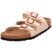 Birkenstock Damen Pantolette Florida Graceful Pearl White, Beige, 41 - 41