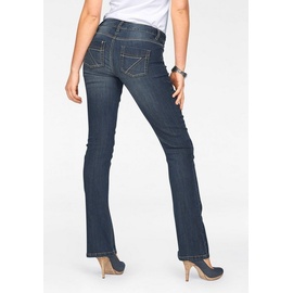 Arizona Bootcut-Jeans »mit Kontrastnähten«, Mid Waist, Gr. 80 - K + L Gr, darkblue-used, , 60804441-80 K + L Gr