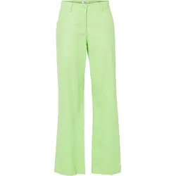 bonprix Webhose mit Leinen und Bequembund, grün, 52, Leinen