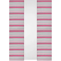 BestLivings Schiebegardine Elena 3er Set gestreift mit Zubehör, Hellgrau Himbeere