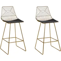 Beliani Barstuhl Metall Gold