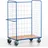 ROLLCART Etagenwagen Stahl 1200 x 800 mm Buchendekor 3 Gitterwände