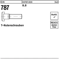 Industrial Quality Supplies DIN 787 T-Nutenschraube M20x200 Stahl 8.8