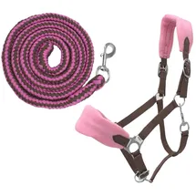 Pfiff Halfter-Set Sunny 3-teilig Braun/Pink Full