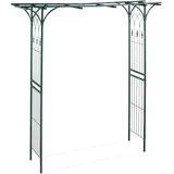 Relaxdays Rosenbogen Metall, eckig, Rankhilfe Kletterpflanzen, Garten, wetterfest, HBT 205 x 202 x 52 cm,