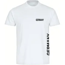 multifanshop Herren T-Shirt - Germany - Brust & Seite - Druck schwarz - Männer