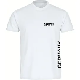 multifanshop Herren T-Shirt - Germany - Brust & Seite - Druck schwarz - Männer