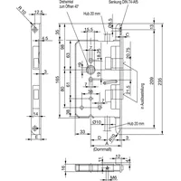 BKS Fluchttürtreibriegel 2390 für 23er-Serie, links, DM 80, Winkelstulp,