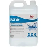 Destilliertes Wasser, 100 % rein, 5 l, ideal für Batterien, Bügeleisen, Luftbefeuchter, Reinigung, Motoren, CPap, Labore, demineralisiertes Wasser, entionisiertes Wasser. Leitfähigkeit weniger als 1