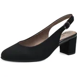 Jana Damen Slingpumps mit verstellbarem Riemen Vegan, Schwarz (Black), 36 EU