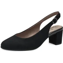 Jana Damen Slingpumps mit verstellbarem Riemen Vegan, Schwarz (Black), 36 EU