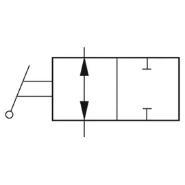 Riegler 2/2-Wege-Kipphebelventil, beidseitig, Steckverb. G 1/8, Schl. 4