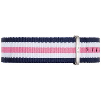 Daniel Wellington Classic Southampton, Blau-rosa-weiß/Silber Uhrenarmband, 18mm, NATO, für Damen und Herren