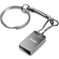USB Memory Stick 32GB, Memory Stick 32GB Mini USB Flash Drive 32GB Portable Pen Drive Externer Memory Stick mit Schlüsselanhänger für PC/Laptop/Auto etc(Grau)