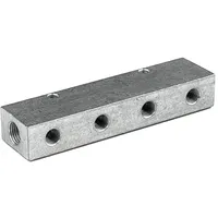 Riegler Verteilerleiste, Abgänge einseitig, Eingang 2x1/4, Ausgang 3x1/8