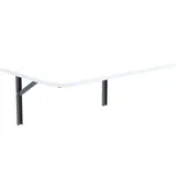 AKKE Klapptisch Wandklapptisch Esstisch - Klappbar Faltbar Platzsparend - Abgerundete Ecken - 70cm x 50cm - Weiß