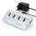Primewire - USB 3.2 Gen2 Hub aktiv inkl. Netzteil - 4 Port Hub/Verteiler - für Notebook, Laptop, PC, kompatibel mit iMac, MacBook (Air, Pro, Mini)