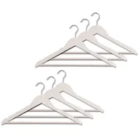Hti-Living Kleiderbügel 6er Set Holzbügel Grau