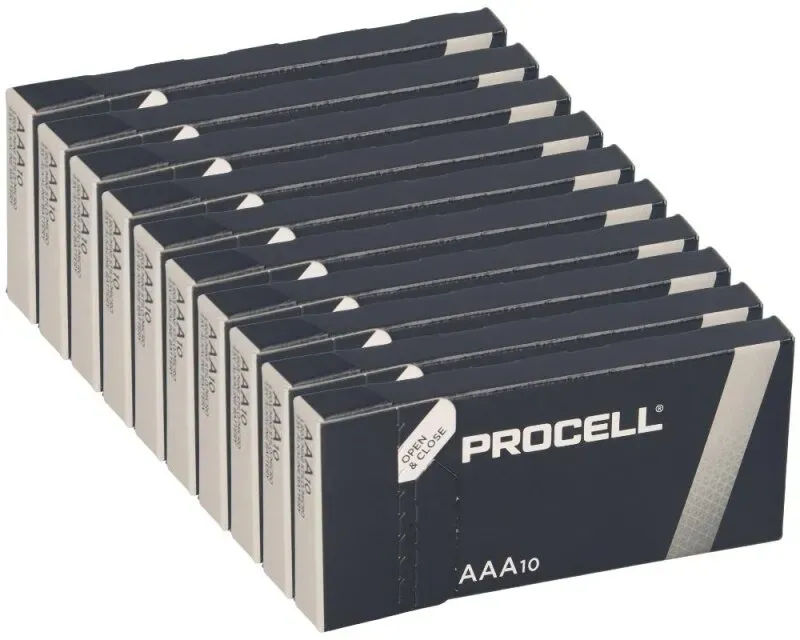 100x Procell AAA MN2400 Micro Batterie