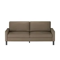 Max Schelling Ledersofa mit Winkelfüßen Maximum , braun , Maße (cm): B: 204 H: 86 T: 97.0