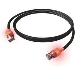 EasyLan saCon DualBoot LED Patchkabel S/FTP schwarz - Kabel - Netzwerk