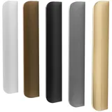 ZESLIV 4 Stück Versteckte Möbelgriffe, Unsichtbare Schrankgriffe aus Aluminium, Bohrlochabstand 160mm, Hellgrau Küchengriffe Schubladengriff für Kleiderschrank Tür Schubladen