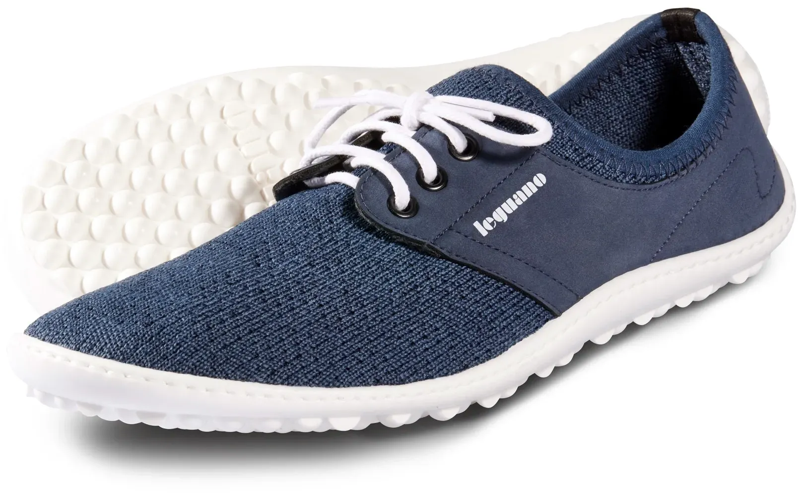 Barfußschuh LEGUANO "Juno" Gr. 44, blau (navy) Damen Schuhe Barfußschuh Schlupfschuh, Bequemschuh mit speziell entwickelter Halbkugel-Sohle