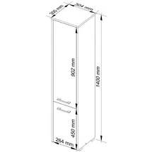 Akord Badezimmer-Hochschrank 30 x 140 x 30 cm Bronze