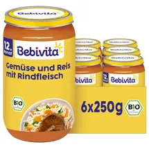 Bebivita Gemüse-Reis mit Rindfleisch 6 x 250 g