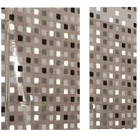 2 Austauschrollos Erstzrollos128x240 u. 53x240 cm für Eck-Duschrollo Mosaik, grau, von Kleine Wolke