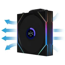 Lian Li 12RTLLCD1W1B PC-Gehäuse-Lüfter (B x H x T) 120 x 28 x 124mm