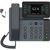 GEQUDIO IP Telefon GZ-6 mit Netzteil - mit WLAN und Bluetoot,