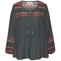 Buffalo Schlupfbluse, Damen petrol-bedruckt Gr.32