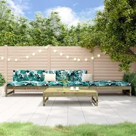 vidaXL Kiefernholz Loungeset 4-tlg. braun