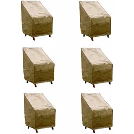 GRASEKAMP Stuhlhussen Beige/Braun 6er Set