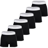 Ellesse AMBRIA Boxershorts Schwarz / Weiß M 6er Pack