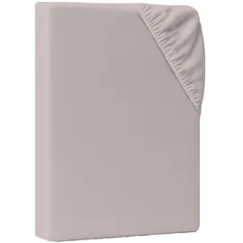 AM Qualitätsmatratzen Spannbettlaken Baumwolle-Jersey 80 x 160 cm taupe