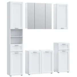 Forte LOKKO Badkommode 35 x 82 x 31 cm Weiß