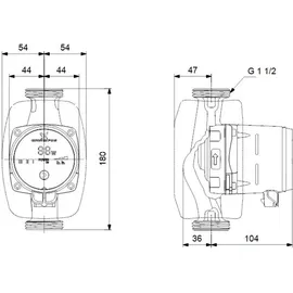 Grundfos ALPHA1 25-40 180 Mm Hocheffizienz-umwälzpumpe Inkl. Wärmedämmschale