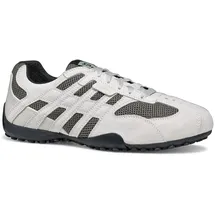 GEOX U Snake ORIGINAL A Sneaker, Off White/Dk Grey, 48