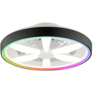 Brilliant LED Deckenleuchte mit Ventilator Gaiano Ø 48 cm 48 W schwarz
