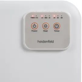 Heidenfeld 3in1 Tischheizung HF-TH120 | Infrarot Heizung Schreibtisch | Heizstrahler für Büro - Camping - LED Display - Tischheizer - Timer - 120... - Weiß