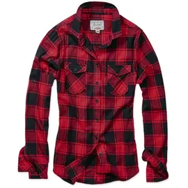 Brandit Textil Brandit Amy Flannel Langarmhemd - Red / Black - 7XL