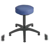 PROREGAL Drehhocker Indianapolis | Sitzhöhe 48-67cm | Ø 63cm | Tragfähigkeit 110kg | Kunstleder-Sitz | Kunststoff-Fußkreuz mit Gleiter | Lichtblau