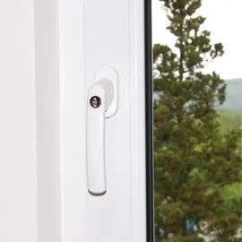 ABUS Abschließbarer Fenstergriff FG200-3er Set - Fensterknauf mit Druckzylinder, gleichschließend - ABUS-Sicherheitslevel 3-54576 - Weiß