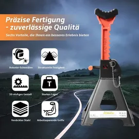 Melko Unterstellbock Gusseisen 28 – 42,5 cm orange