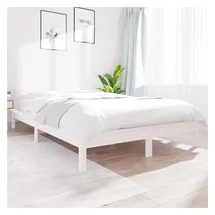 vidaXL Massivholzbett 180 x 200 cm Weiß