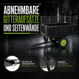 Trutzholm Rasentraktor Anhänger Kippanhänger 300 kg
