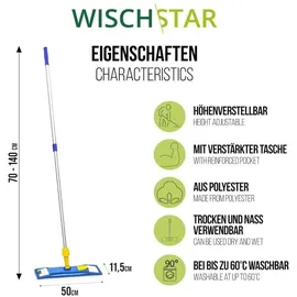 Wisch-Star Wischmopp-Set 50 cm Grau